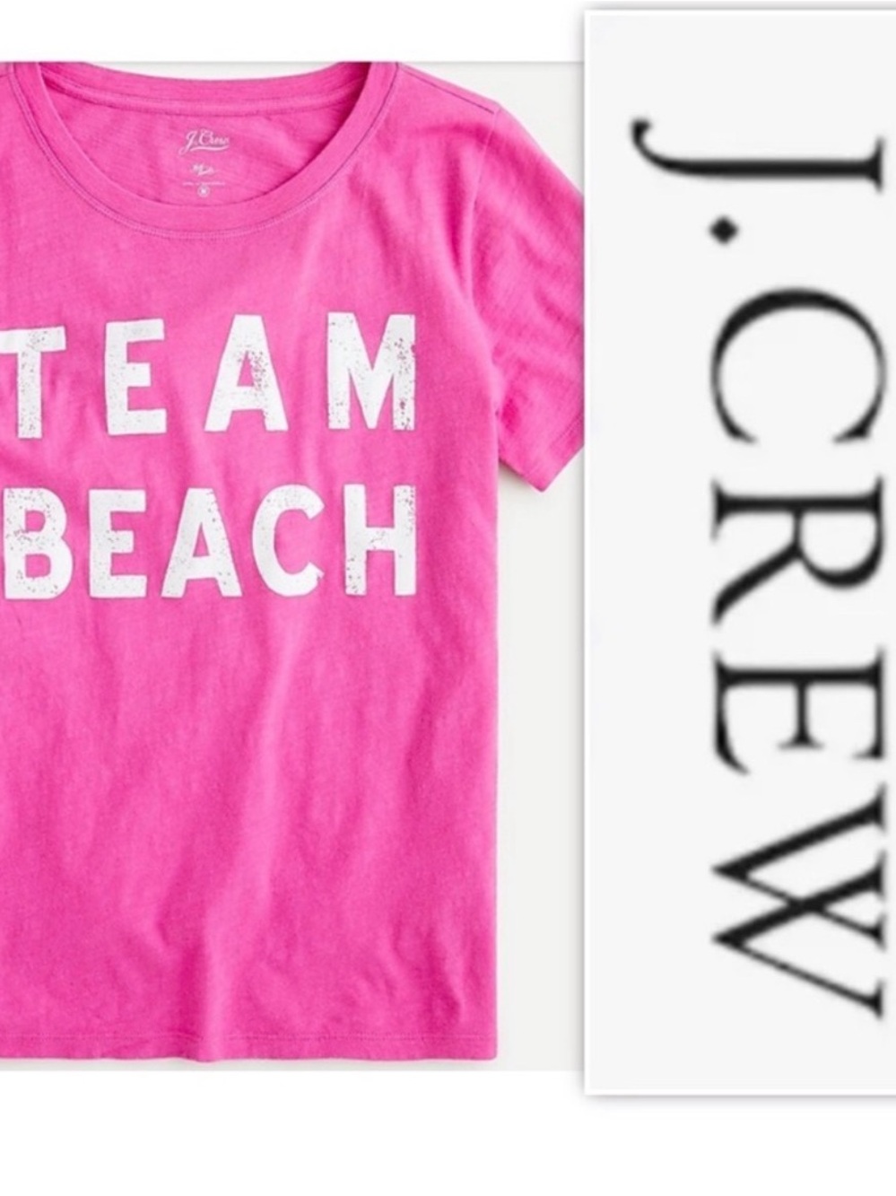 J.Crew Pink "Team Beach" Graphic Tee